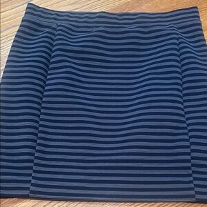 Madewell Black and Gray Striped Pencil Skirt